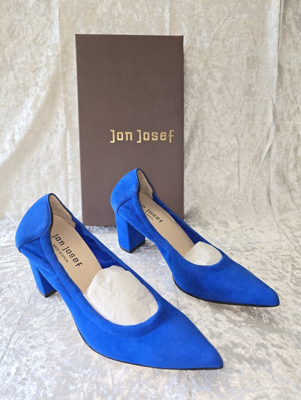 Jon Josef Shoes Party Azul Fluo Suede Heels